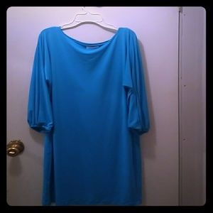 Baby blue tight fitting Calvin  , going out dress
